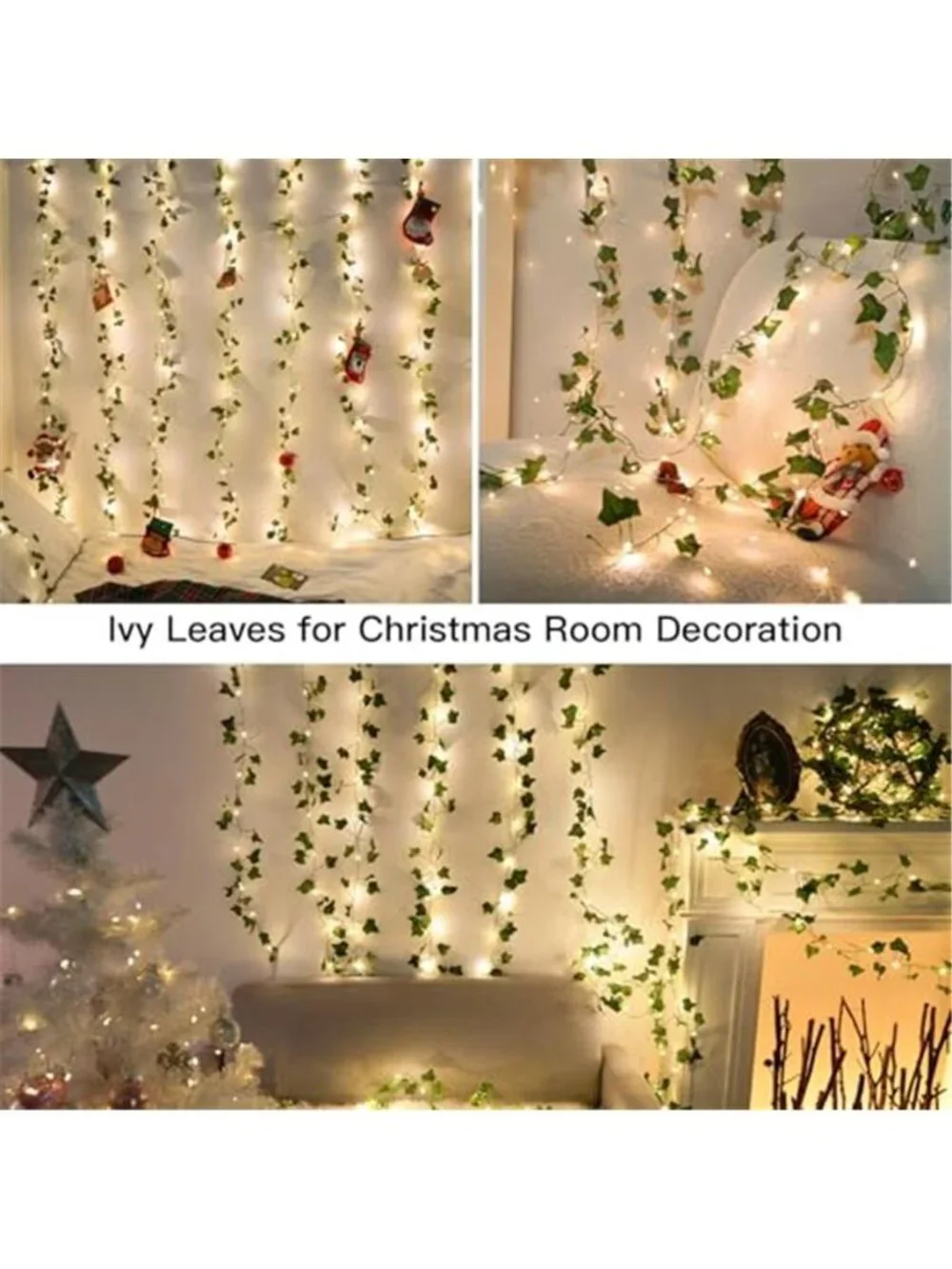 LED Vine Curtain Lights Fairy String Lights Bedroom Wall Decor Remote Control